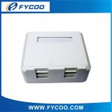 Vacant Surface mounted Box 2 ports with shutter (CAT5E , CAT6 available )