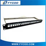 FTP  Blank Patch Panel with Back Bar 24 ports